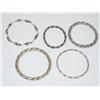 Image 1 : LOT (4) STERLING BANGLES & (1) SILVERPL