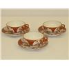 Image 1 : LOT (3) KUTANI CUPS & SAUCERS-ALL SIGNE
