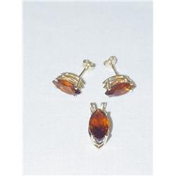 LADIES 14K YELLOW GOLD MARQUIS CITRINE 