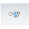 Image 1 : LADIES 14K WHITE GOLD CEYLON SAPPHIRE (