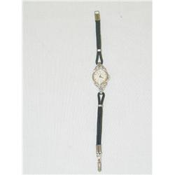 LADIES 14K WHITE GOLD LADY ELGIN WRISTW