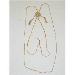 LADIES SLIDE CHAIN PENDANT W/ 60" GOLD 