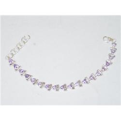 STERLING BRACELET SET W/ AMYTHESTS