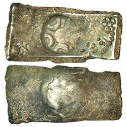 Ancient India: Archaic silver punch-marked coin, 'Narhan Hoard' type, 'Shakya Janapada', 6.50g