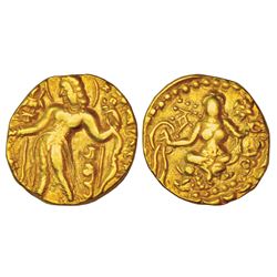 Ancient India: Gupta Empire, gold dinar of Chandra Gupta II (375-415 AD), 'Archer type', 8.17g
