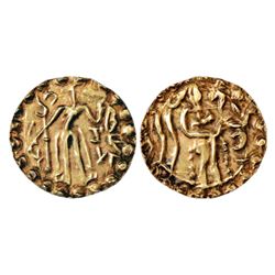 Ancient India: Samatata region, gold dinar of Rajabhata of Khadga dynasty, (675-700 AD), 5.67g