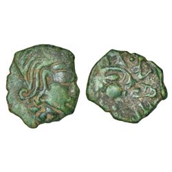 Medieval India: Gujarat, unattributed coin copying Gupta/Kshatrapa type, (600-700 AD), 1.15g