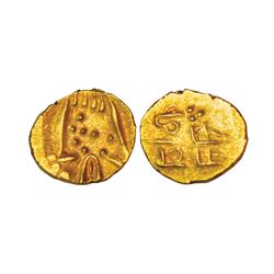 Medieval India: Marathas of Gingee, Raja Ram (1690-1698 AD), gold fanam, 0.34g