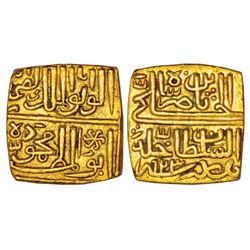 Sultanates: Malwa Sultan, Mahmud Shah II (1510-1531 AD), gold square tanka, AH 923, 11.08g