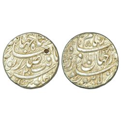 Mughals: Jahangir with the name of Noor Jahan (1623-1627 AD), silver rupee, 11.36g, Lahore mint