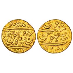 Mughals: Jahandar Shah (1712-1713 AD), gold mohur, 10.84g, Khujista Bunyad mint