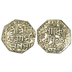 Independent Kingdoms: Assam, Lakshmi Simha (1770-1780 AD), silver ¼ rupee, sake 1700, 2.86g