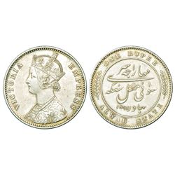 Princely States: Alwar, Mangal Singh (1874-1892 AD), silver rupee, 11.54g, AD 1891