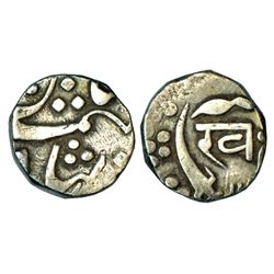 Princely States: Baroda, Khande Rao (1856-1870 AD), silver ½ rupee, 5.70g and ¼ rupee, 2.73g