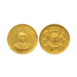 Princely States: Datia, Govind Singh (1907-1948 AD), gold nazarana ½ mohur, 5.83g