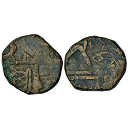 Princely States: Indore, copper ½ anna, 19.68g, Malharnagar mint