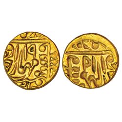 Princely States: Jaipur, Madho Singh II (1880-1922 AD), gold mohur, 10.85g, RY 19