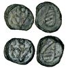 Image 1 : Indo-Dutch: tin bazaruk (2), Cochin mint, ND (1724-1795AD), 0.95g and 1.41g