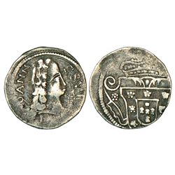 Portuguese India: D. Joao V (1706-1750 AD), Goa, silver rupia, date (indistinct), 11.75g