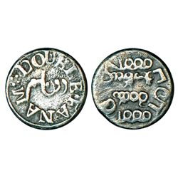 East India Company: Madras Presidency, Madras mint, first issue, silver 2 fanam, 1.83g