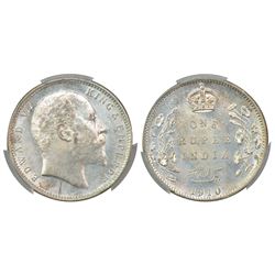 British India: Edward VII, silver rupee, 1910, Calcutta mint