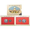 Image 1 : Republic India: 2000, Golden Jubilee of Supreme court of India, Proof set of 2 coins, Mumbai mint