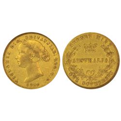 Foreign Coins: Australia, Victoria, gold sovereign, 1859, Sydney mint, Graded as XF 40 by ANA