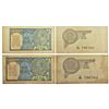 Image 1 : Paper Money: British India, George V, 1 rupee, 2nd issue, 1935, signed by J.W. Kelly. (2 notes)