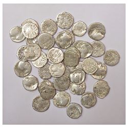 Large Lots: A group of 40 western kshatrapa coins