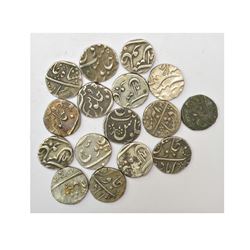 Large Lots: A group of 16 Princely States & Presidency coins