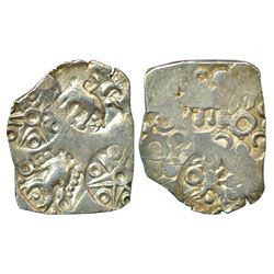 Ancient India: Archaic silver punch-marked coin of the Middle Tapi river valley, 1.58g