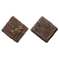 Ancient India: copper coin of King Viga, 15.06g.