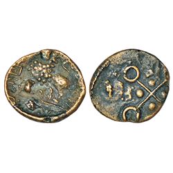 Ancient India: Satavahanas, Siri Satakani (50 BC), Junnar 'lion' type, 1.64g