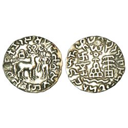 Ancient India: Post-Mauryan tribal monarchies, Kunindas, Amoghabhuti (50 BC-50 AD), 2.20g