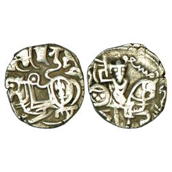 Sultanates: Ghaznavids, Mas'ud I of Ghanzi (1031-1041 AD), billon jital, 3.16g