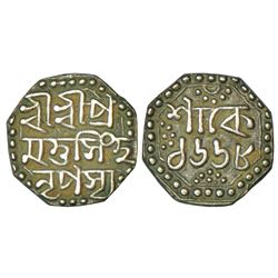 Independent Kingdoms: Assam, Pramatta Simha (1744-1751 AD), silver ¼ rupee, sake 1668, 2.85g