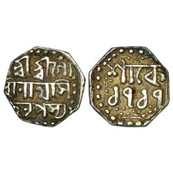 Independent Kingdoms: Assam, Gaurinatha Simha (1780-1795 AD), silver ¼ rupee, sake 1717, 2.83g