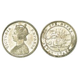 Princely States: Alwar, Mangal Singh (1874-1892 AD), silver rupee, 11.61g