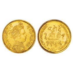 Princely States: Baroda, Sayaji Rao III (1875-1938 AD), gold mohur, 6.34g, VS 1959