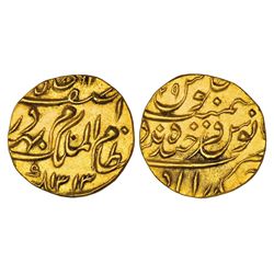 Princely States: Hyderabad, Mir Mahbub Ali Khan (1869-1911 AD), gold ashrafi, 11.08g