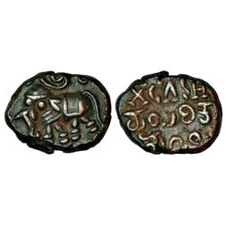 Princely States: Mysore, Krishna Raja Wodeyar (1810-1868 AD), copper 10 cash, 4.52g