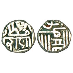 Princely States: Porbandar, British protectorate, silver ½ kori, 2.45g