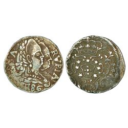 Portuguese India: D. Maria I (1777-1799 AD), Goa, silver rupia, (1)786, 10.78g