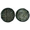 Image 1 : Portuguese India: Diu, token coinage, copper 1/3 bazaruco, 2.47g