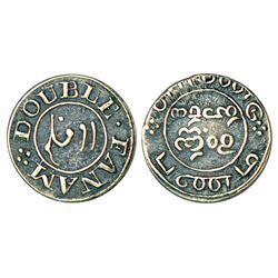 East India Company: Madras Presidency, Madras mint, silver double fanam, first issue, 1.77g