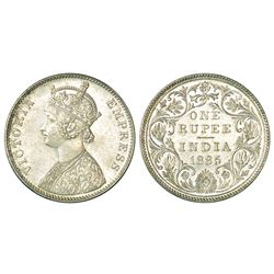 British India: Victoria Empress, silver rupee, 1885, Bombay mint, A/II, 'B' raised