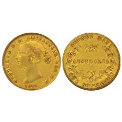 Foreign Coins: Australia, Victoria, gold sovereign, 1861, Sydney mint, Graded as XF 45 by ANA