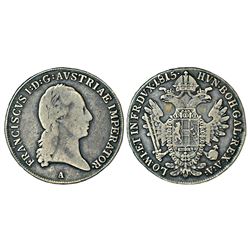 Foreign Coins: Austria, Franz II (1792-1835 AD), silver ½ thaler, 13.67g, 1815, 'A' mintmark