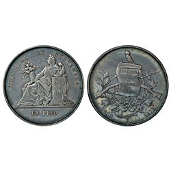 Foreign Coins: Guatemala, silver peso, 1872, 25.33g 'P' mintmark