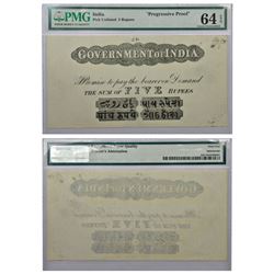 Paper Money: British India, Government of India, 'Progressive Proof' uniface 5 rupees note